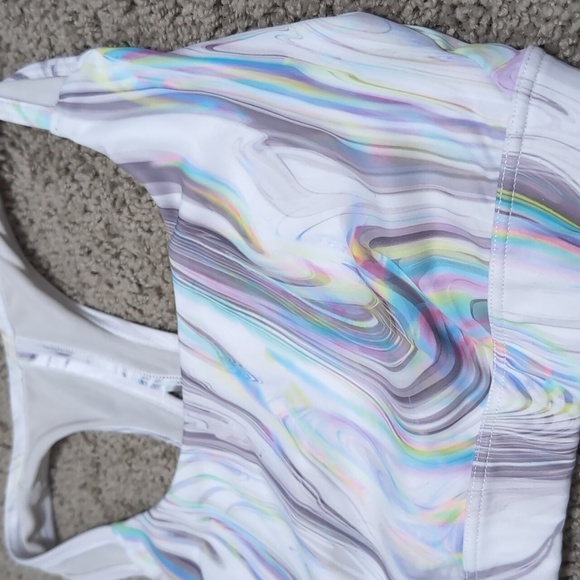 Athleta Contender Sports Bra Iridescent Abstract Print size XS - Picture 5 of 12